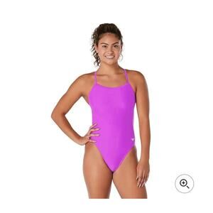 NWT Speedo Solid The One Back One Piece - 0 / 26 - lost lavendar - 0 / 26